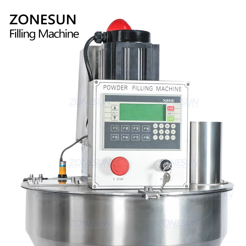 ZONESUN ZS-FM2000 Auger Talcum Glass Vial Vertical Spice Plastic China Bottle Sachet Powder Filling Machinery Grain Automatic