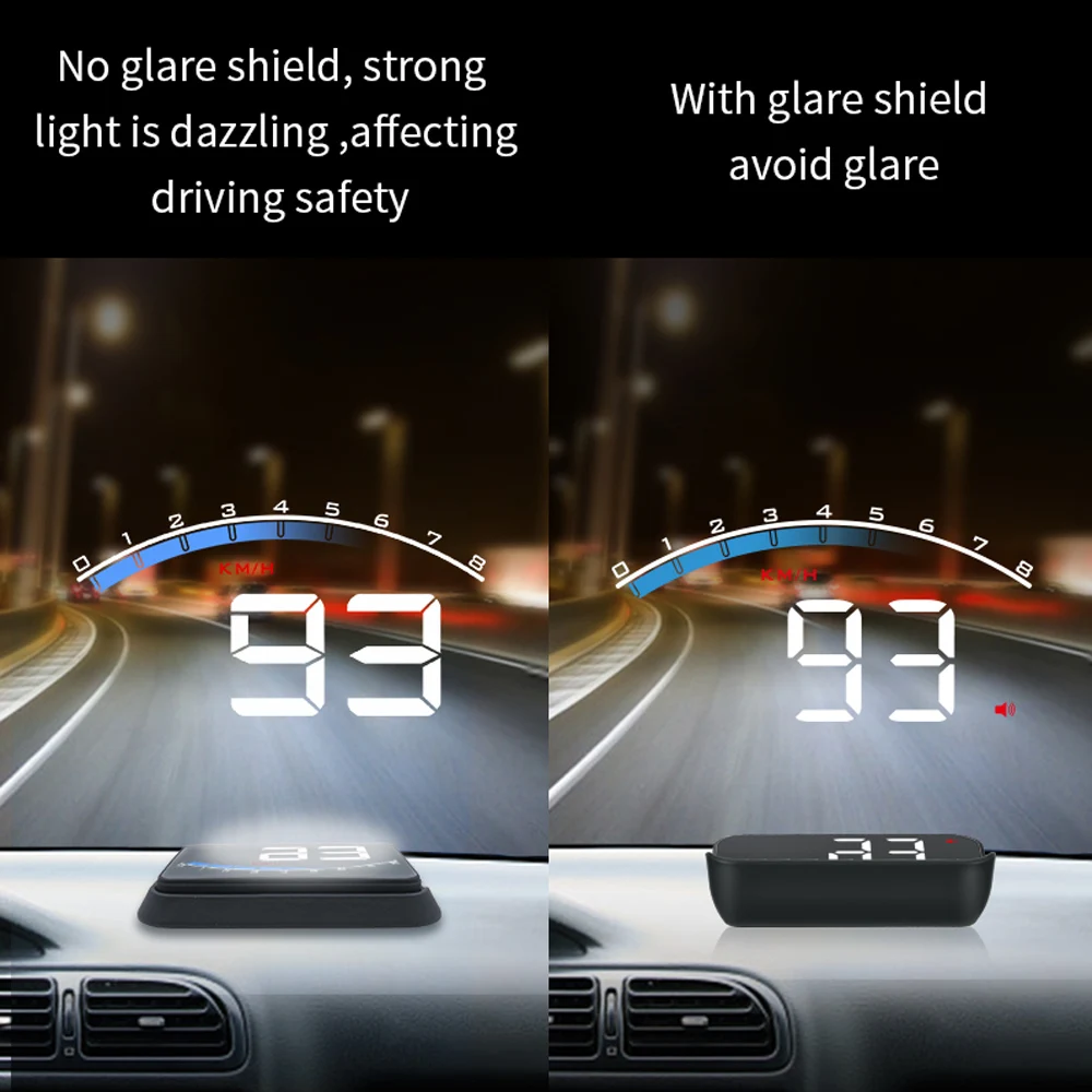 Velocímetro Digital con alarma de seguridad, proyector de pantalla para parabrisas, accesorios para coche, OBD2, M6S, HUD