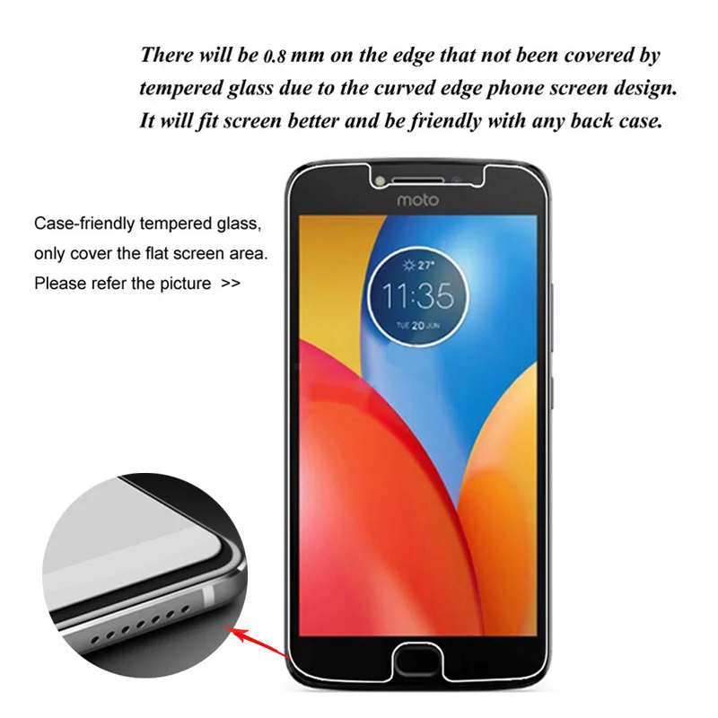 3Pcs Tempered Glass for Motorola Moto E4 E 4 Plus Screen Protector for Moto E4 Plus Protective Toughened Shield