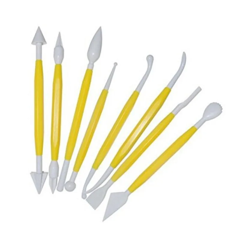 8pcs/set Plastic Clay Sculpting Set Polymer Modeling Clay Tools Poly form Sculpey Tools Set For Shaping Clay Play dough Toys