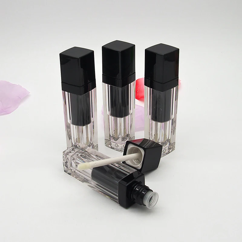 10/30/50pcs 5ml Empty Lip Gloss Tube DIY Lip Gloss Container Transparent Refillable Bottles Square Lipgloss Bottle