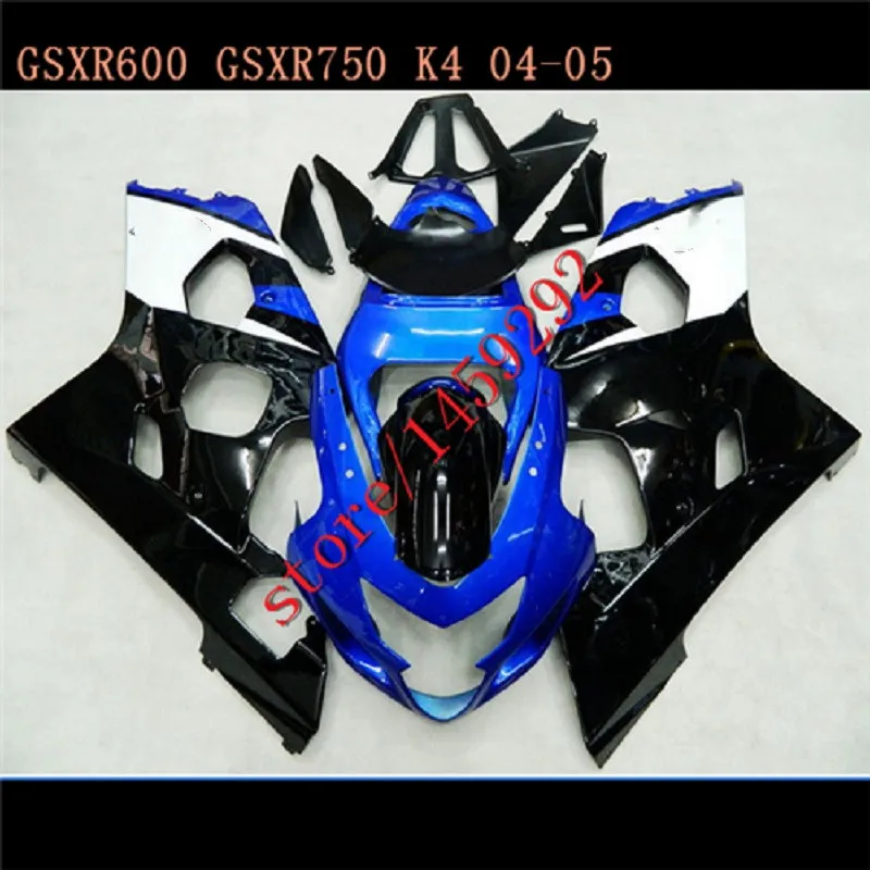 Fairing set for SUZUKI GSXR600 750 2004 2005 fairing  kit 04 05 GSXR 750 GSXR 600 K4 blue white black fairing