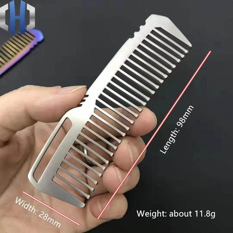 Titanium Comb For Men And Women Comb Hair Cutting Comb EDC