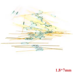 50 pcs Magnetic Reed Switch Sensor 1.8x7mm 1.8*7mm Green Glass Normally Open Control Contact For Sensors 100% Original NO