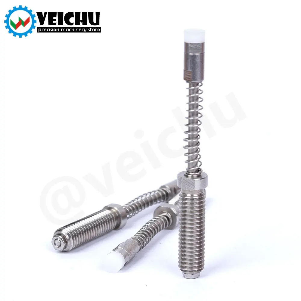 VEICHU Bush Built-In Plungers Specialized In Holding Spring Plungers POM Tip Stainless Steel Spring Pins Stroke Pin