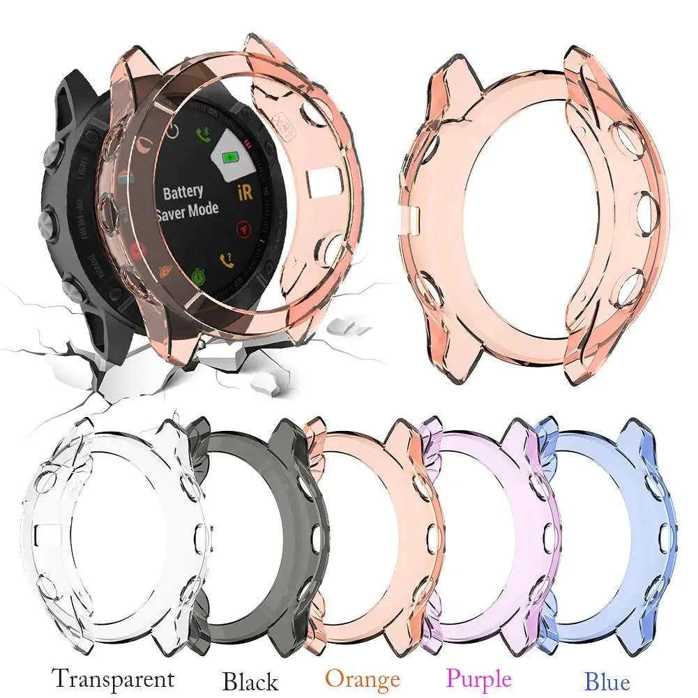 Funda protectora de TPU para reloj inteligente Garmin Fenix 6 6X, a prueba de golpes, carcasa de marco de reloj antiarañazos, accesorios de reloj inteligente