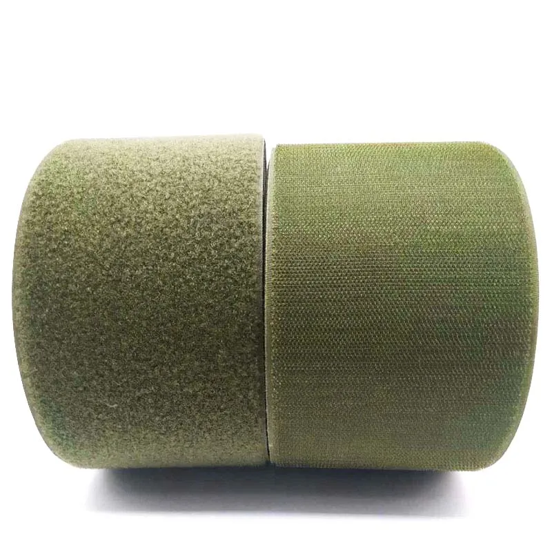 2m*3cm Olive Green  Nylon Hoop and Loop Fastener Tape No Adhesive Sewing Magic Loop Hook Sticker Strip Clothing Stick Tape