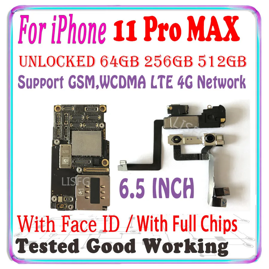 High Quality Original For iPhone 11 Motherboard With Face ID 64GB 128GB 256GB For iPhone 12 11 Pro Max Main Board Clean iCloud