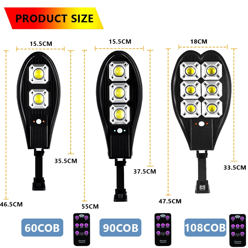 Lâmpada solar exterior brilhante super, iluminação ultra larga impermeável, luz de rua, indução humana, sensor de movimento, luz da parede do