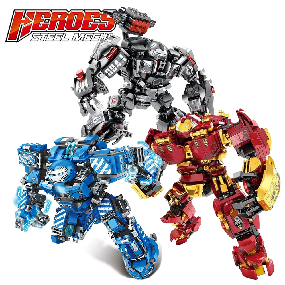 2022 Marl‘s Building Blocks Bricks Iron man Hulkbuster War Machine Super Heroes Avengers Infinity War Children Kids Toys Gifts