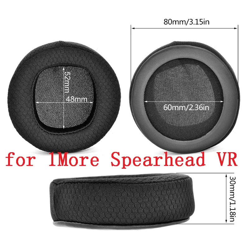 1Pair Replacement Ear Foam Earpads Cushion Cover Earpads for 1More Spearhead VR H1005 H1006 PRO H1707 headphones