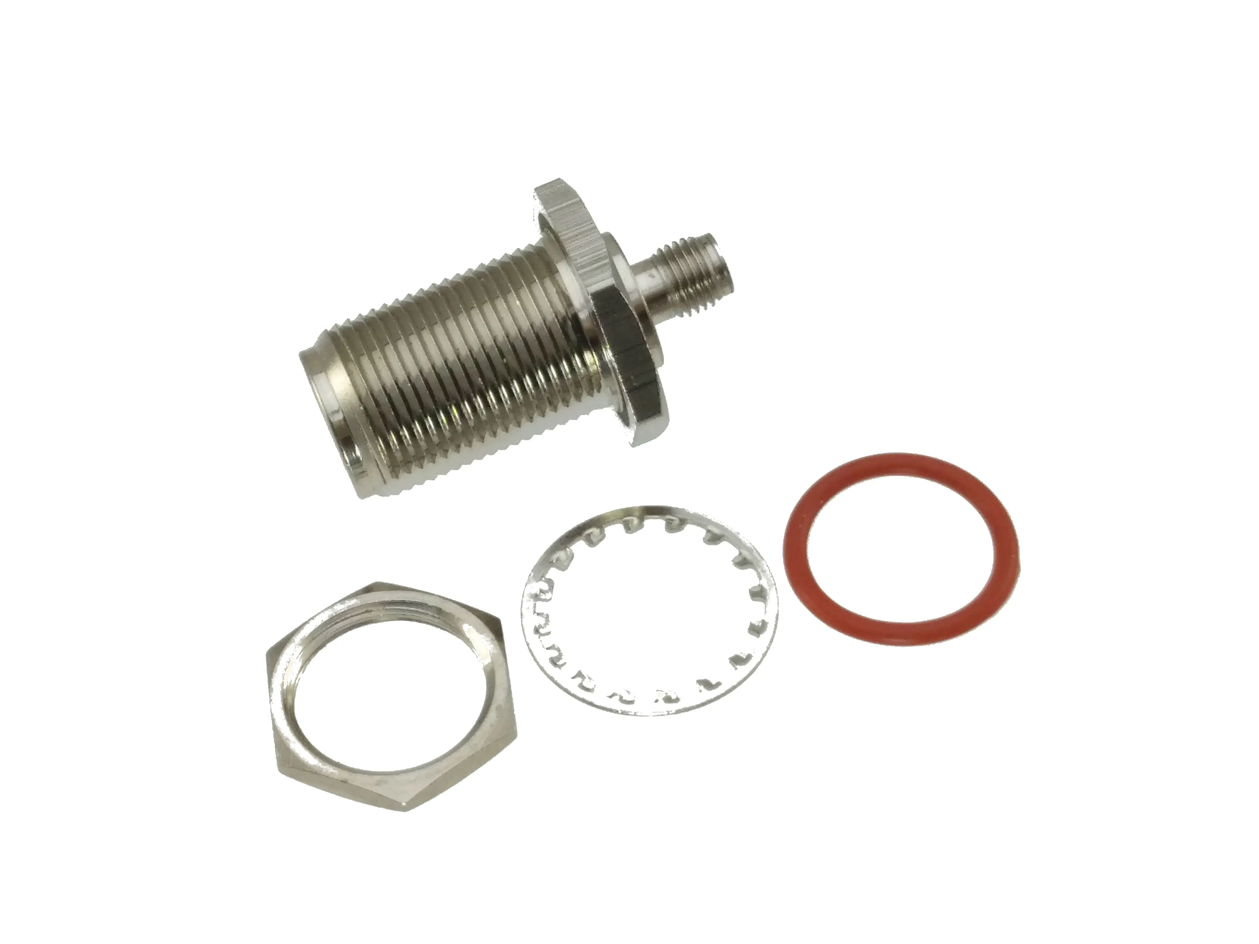 1pcs N Female Jack Nut Bulkhead to SMA Female jack RF adapter connector Wire Terminals Straight Brass