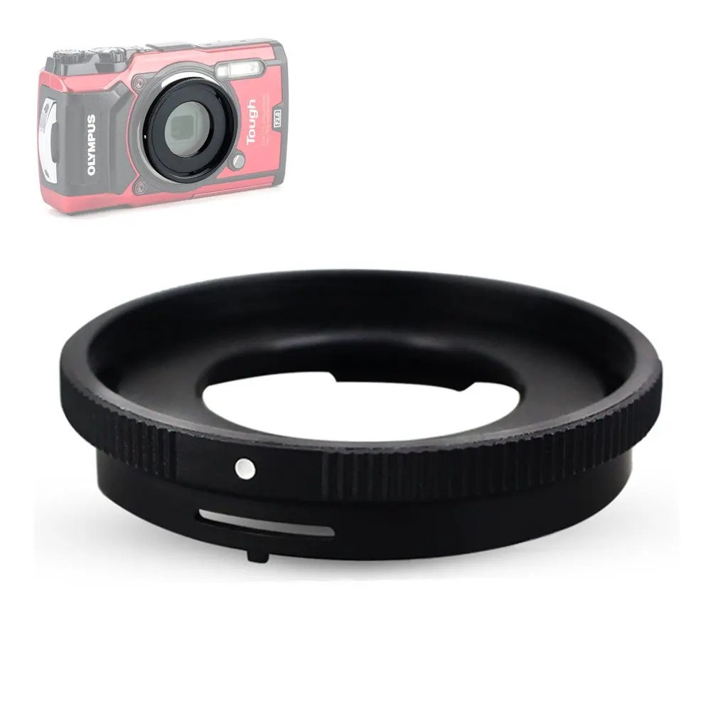 40.5mm UV Filter Metal Lens Hood Cap Adapter Ring For Olympus TG-7 TG-6 TG-5 TG-4 TG-3 TG-2 TG-1 TG7 TG6 TG5 TG4 TG3 TG2 Camera