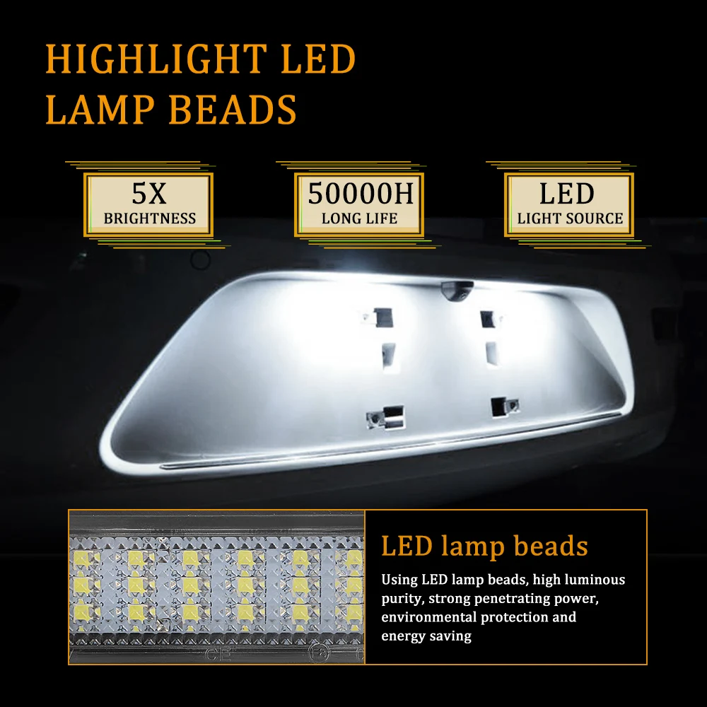 Car LED License Number Plate Light 12V 3W 18SMD Error-Free Bulb For VW Golf MK4 MK5 MK6 Passat Polo CC Eos VW NEW Beetle II 2006 - view 3