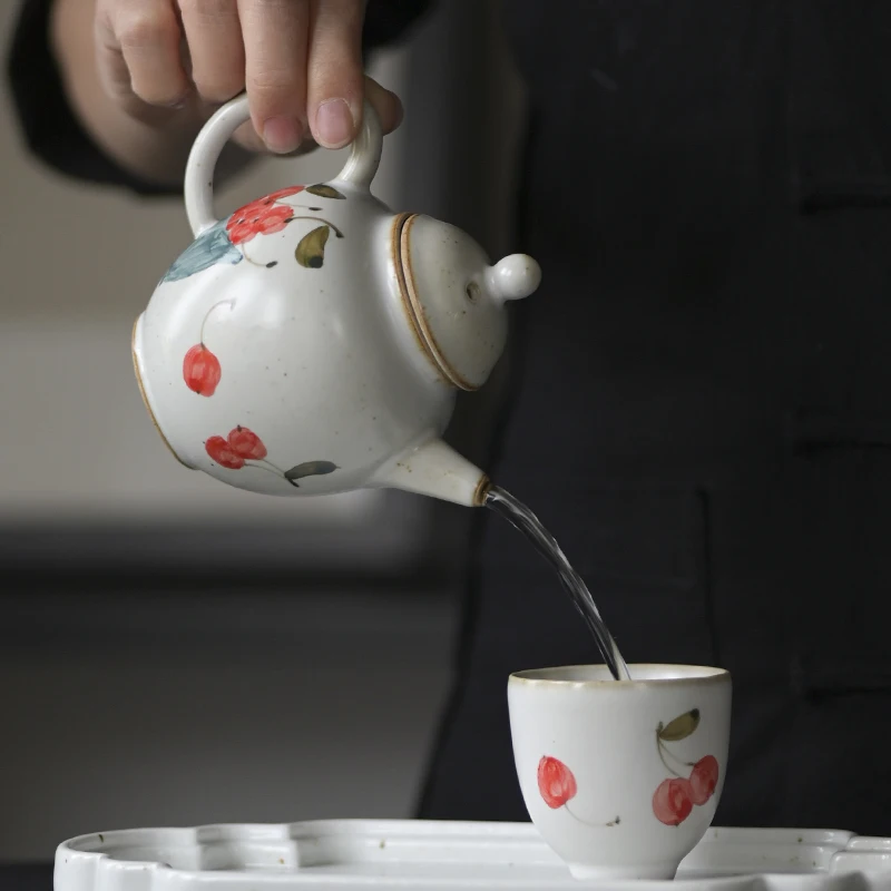 ★at the beginning of the jingdezhen manual hand-painted coarse pottery kung fu tea set ceramic tea tea set tea service