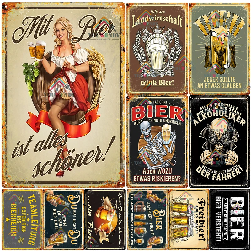 

Vintage Metal Tin Beer Sign, Retro Bar Sign, Decorative Plaque, Wall Decor, Pub, Man Cave, Club Decoration, 20x30 cm, UW68