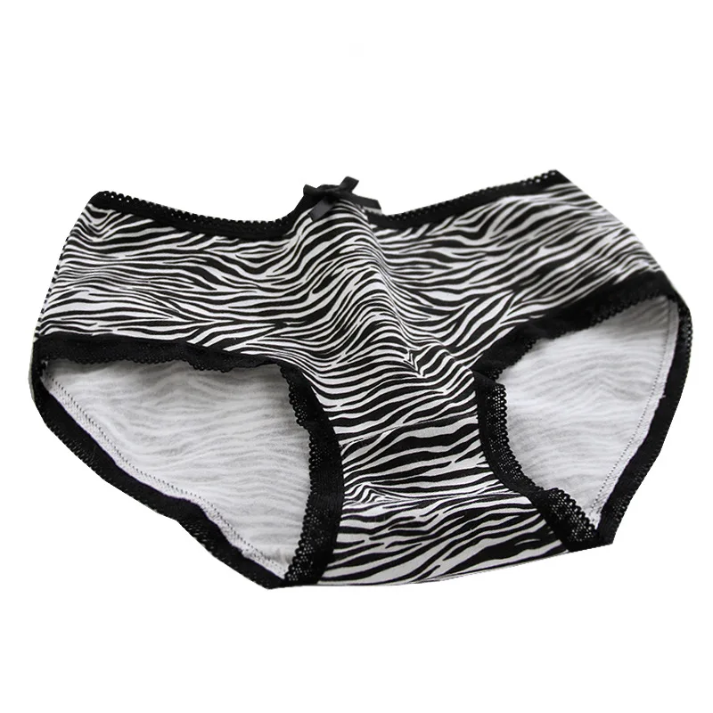 5Pcs/set New Women\'s Cotton Panties Sexy Zebra Leopard Print Underwear For Girls Female Briefs Soft Shorts Underpants Lingerie