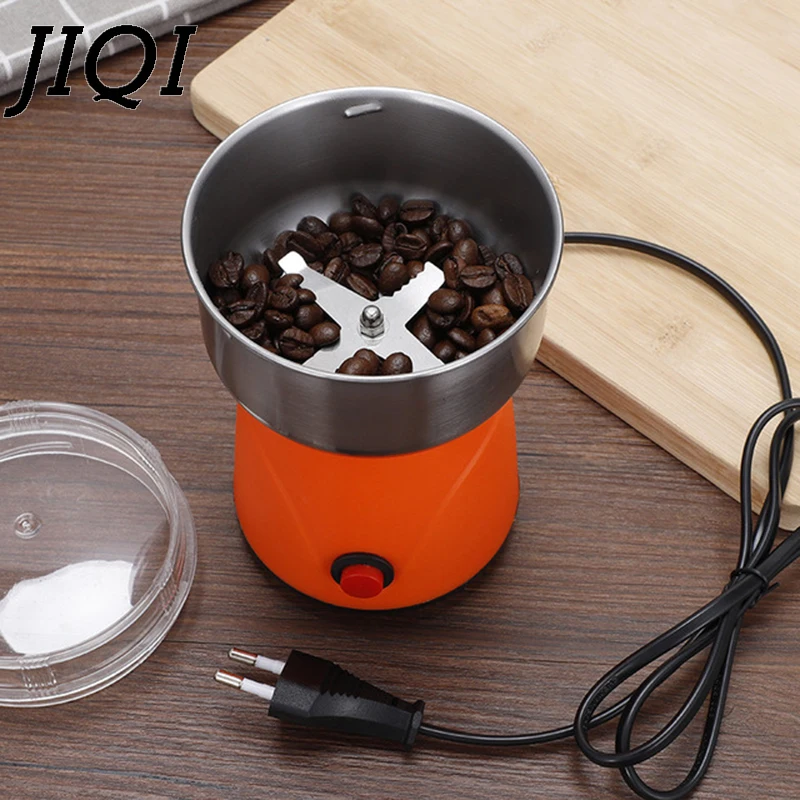 Electric Coffee Grinder Stainless Steel Blade Herb Nuts Crusher Powder Mill Grains Chopper Cafe Beans Spices Grinding Machine EU