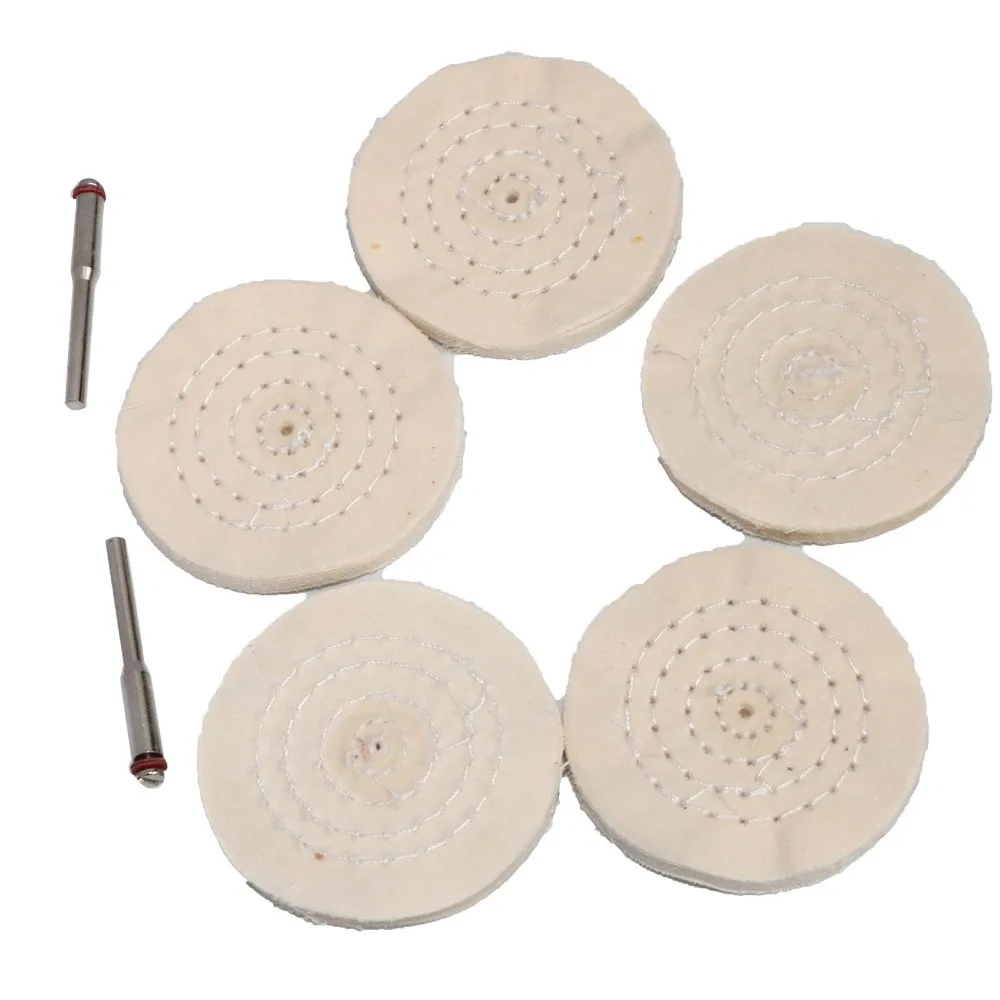 Cotton Cloth Grinding sanding Head Abrasive Buffing Wheel 3mm shank Cotton Thread Polishing mini Brush for Dremel Drill