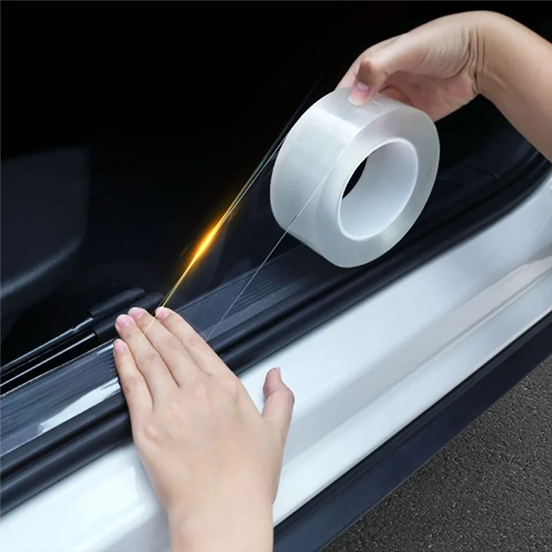 Universal 3M 5M 10M Car Anti-collision Strip Nano Tape Scratchproof Threshold Transparent Film Door Edge Rim protector Stickers