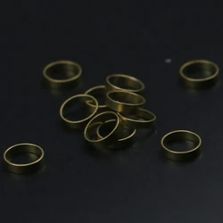 황동 20 개 10*2.5mm 비 다공성 링 링 기하학적 원형 펜던트, 수하물 의류 펜던트