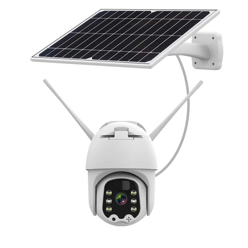 Topodome 2MP 1080P 3G4G SIM TF Card Voice Intercom Solar Panel Low Power Battery PIR Detection Color Night Vision PTZ IP Camera