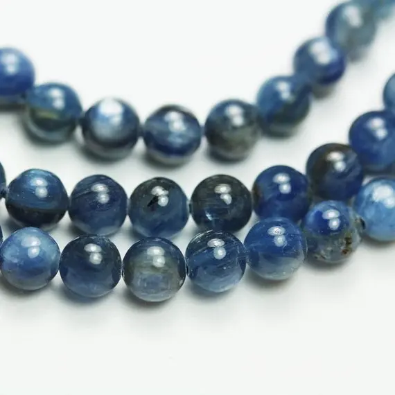 Genuine Blue Kyanite Beads,Gemstone Loose Crystal Beads 5mm 6mm 7mm 8mm 9mm 10mm Round Jewelry Beads,1 of 15\