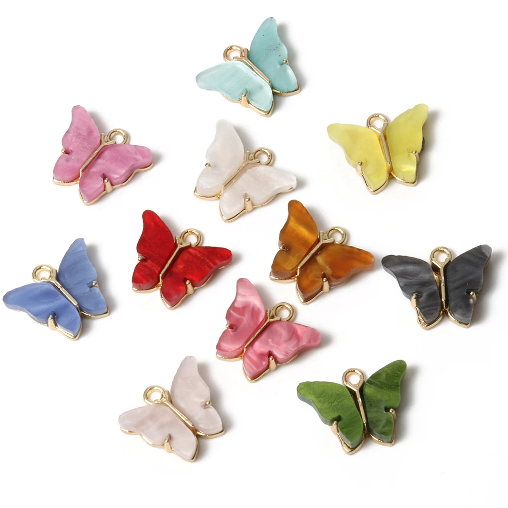 

10Pcs 16x14mm 29 Color New Product Alloy Metal Drop Oil Butterfly Charms Animal Pendant For DIY Bracelet Necklace Jewelry Making