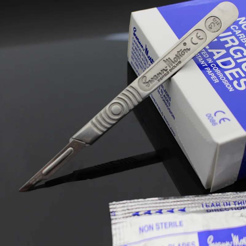 Jyrkior UK Swann morton hoja quirúrgica de acero al carbono para teléfono móvil, película protectora, herramientas de corte de reparación de cables de huellas dactilares