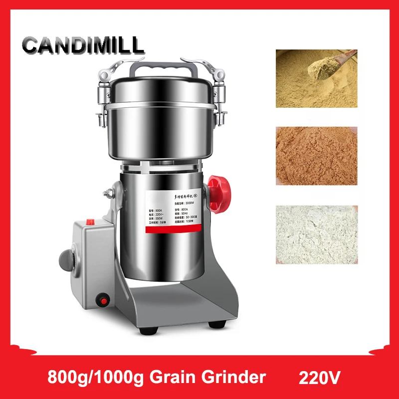 CANDIMILL 800g/1000g Electric Coffee Grinder Grains Spices Hebals Grinder Dry Food Grinder Spices Grains Crusher