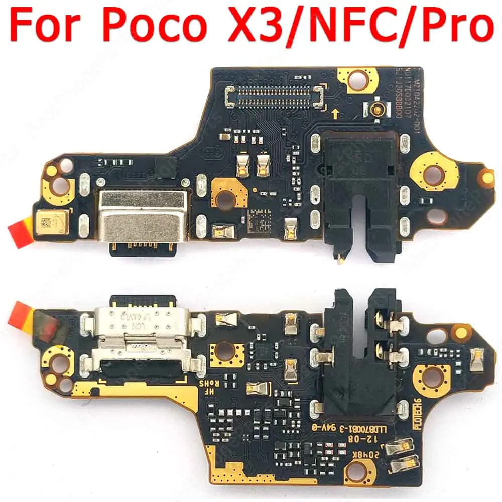 Usb Charge Board For Xiaomi Mi Poco X3 NFC Pro Charging Port Plate Ribbon Socket Flex Pcb Dock Connector Spare Parts