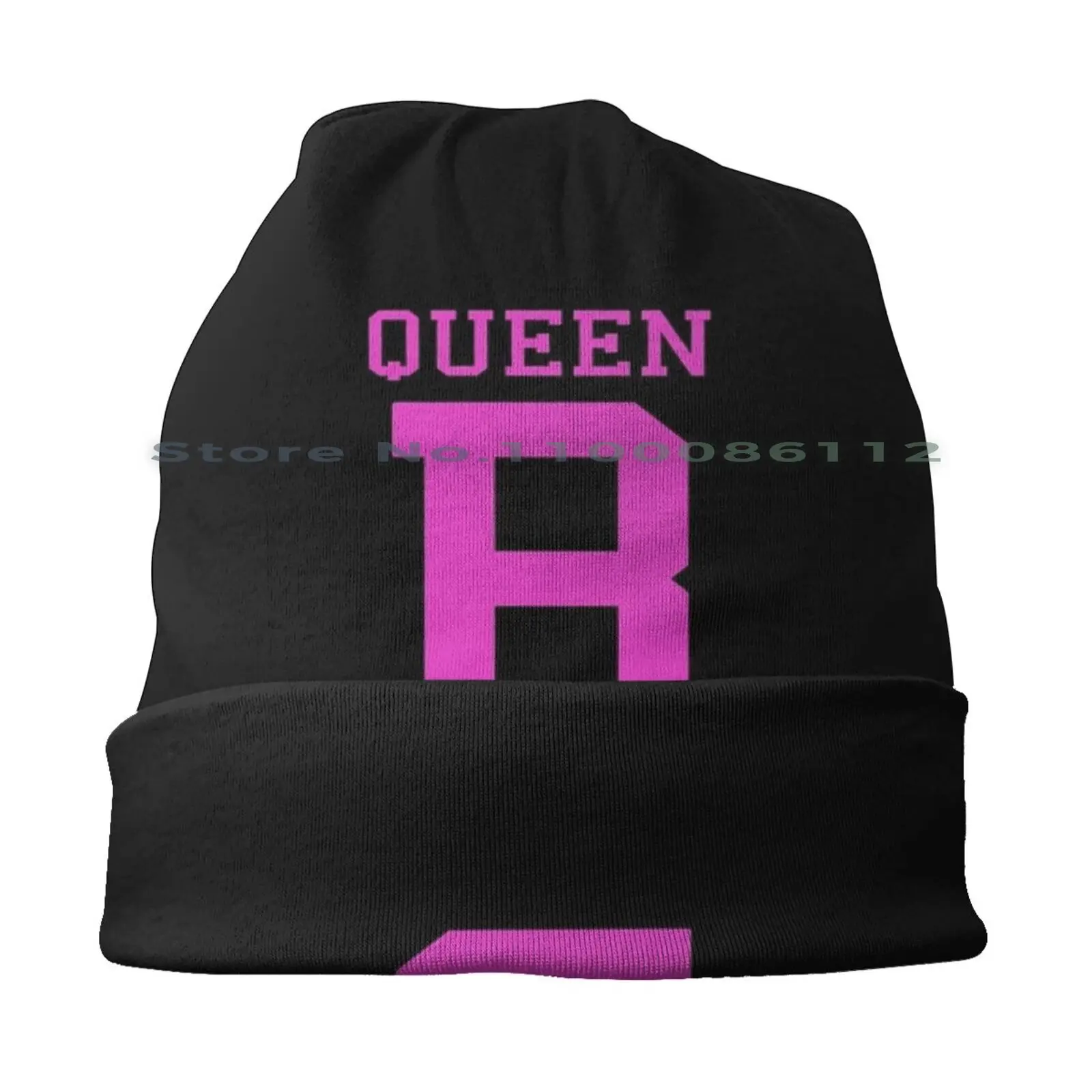 Queen B Pink Beanies Knit Hat Queen B Bee Beyonce Lil Kim Nicki Minaj Brimless Knitted Hat Skullcap Gift Casual Creative