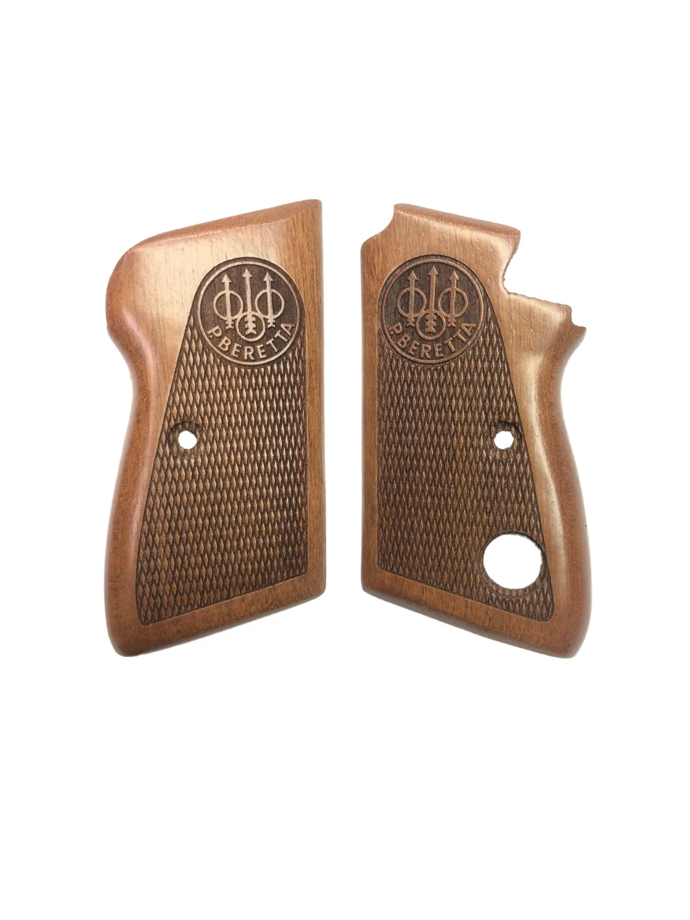 Single-Button Beretta Mod 70 Compatible Special Series Laser Cutting Wooden Grip Mod1