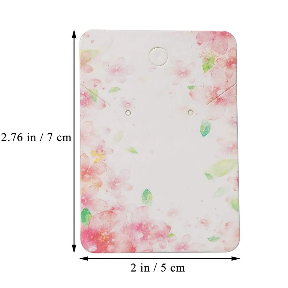 30 pçs 5x7cm flor brinco cartões para exibição pulseira colar cartão de exibição jóias embalagem pendurado cartão de papel pendurar preço tag