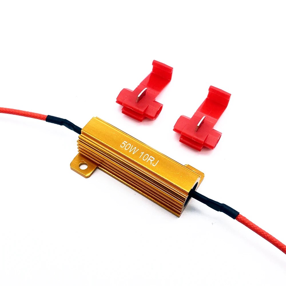 2 stücke 50w 6ohm 8ohm 10ohm Last Widerstände LED-Blitz Rate Blinker Licht Anzeige Controller Bremse Lauf Motorrad