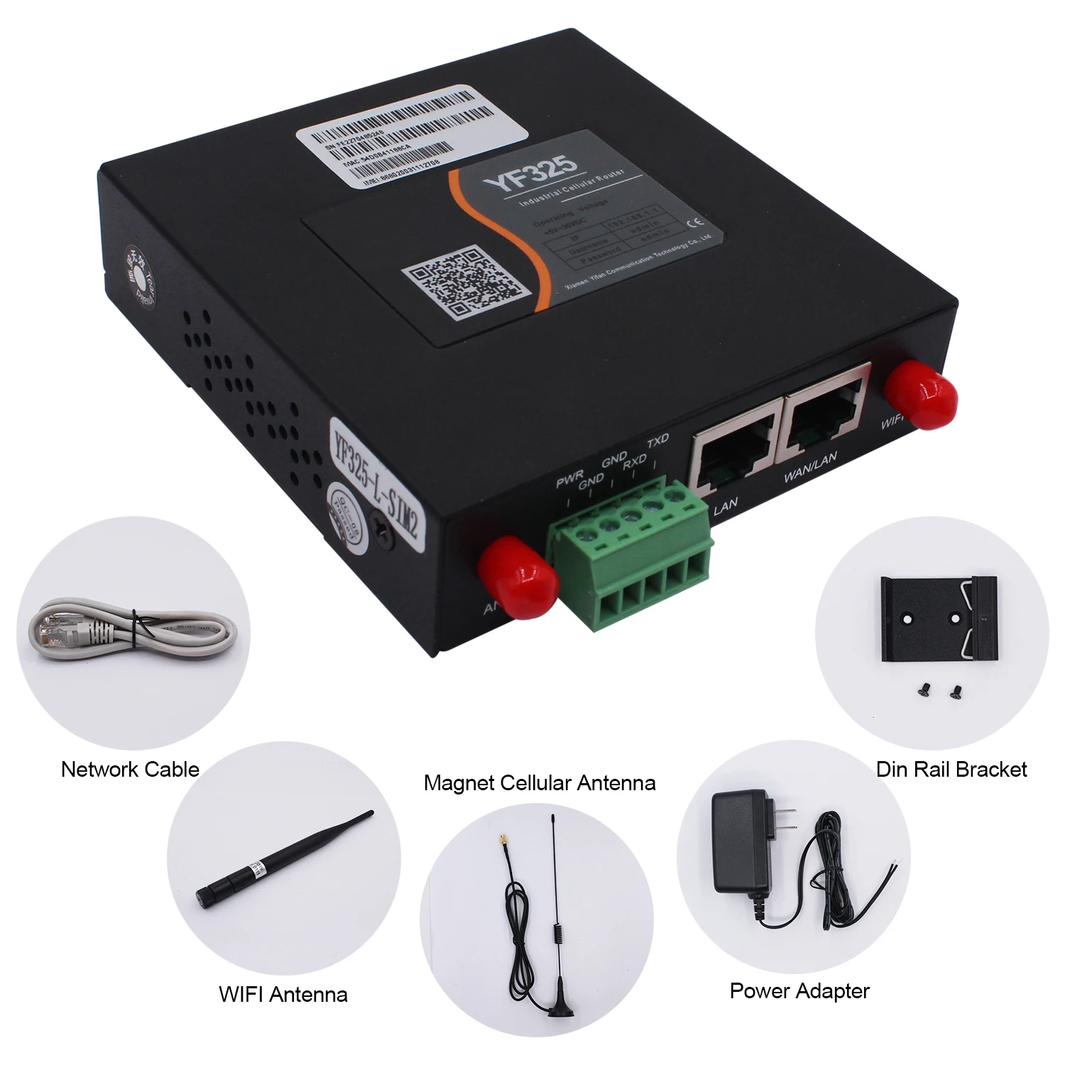 YF325 Rugged Industrial WIFI VPN Router Dual Sim 4G LTE Router with Sim Card Slot for M2M/IOT