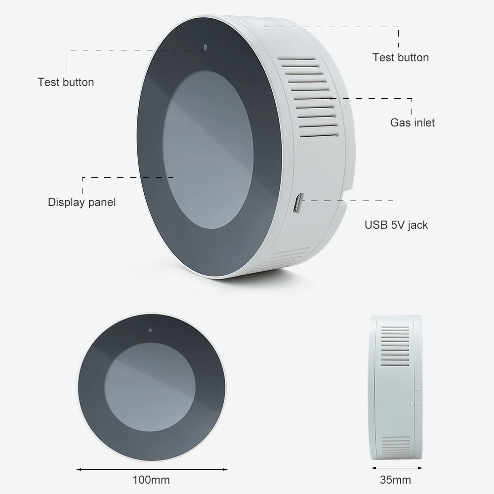 Tuya WiFi GAS LPG Leak Sensor alarm Fire Security detector APP link Safety smart home Leakage sensor