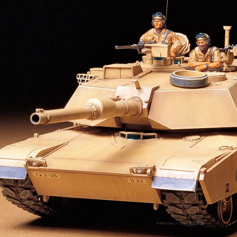 Modello di assemblaggio in plastica Tamiya-35156 1/35 American M1A1 Abrams Carro armato da battaglia principale Collezione per adulti Kit di montaggio fai da te