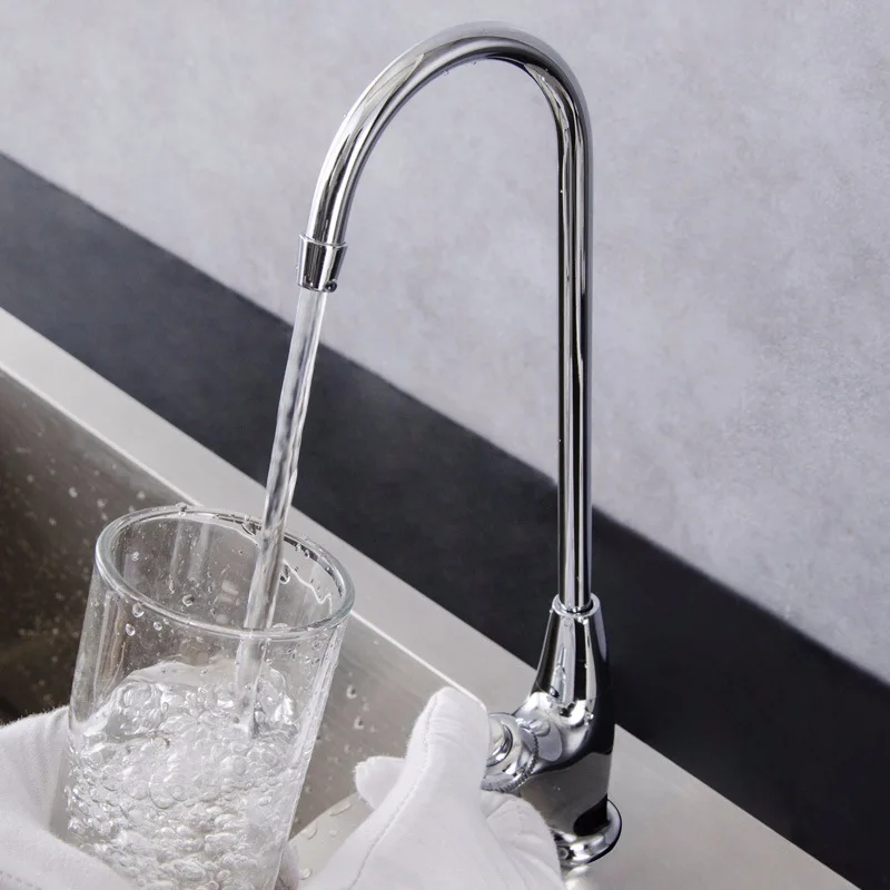 Kitchen Water Filter Faucet Chrome Time-lapse Self-closing Tap Brass Direct Drinking Tap Reverse Osmosis Filters Purifier