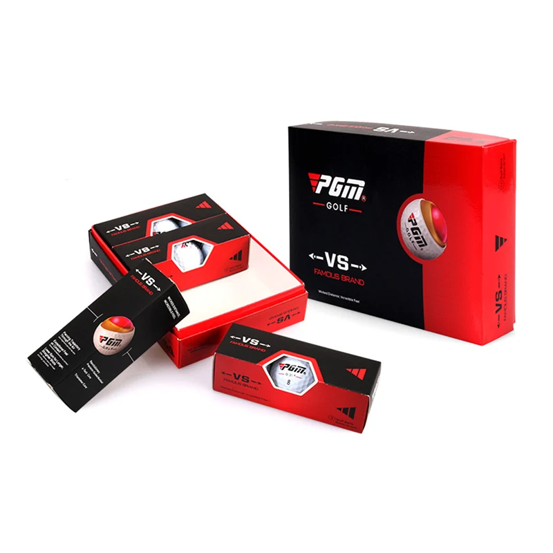 PGM Original Golf Ball Three-layer Match Ball Gift Box Package Golf Ball Set 12pcs Set 3pcs Set Game Use Ball