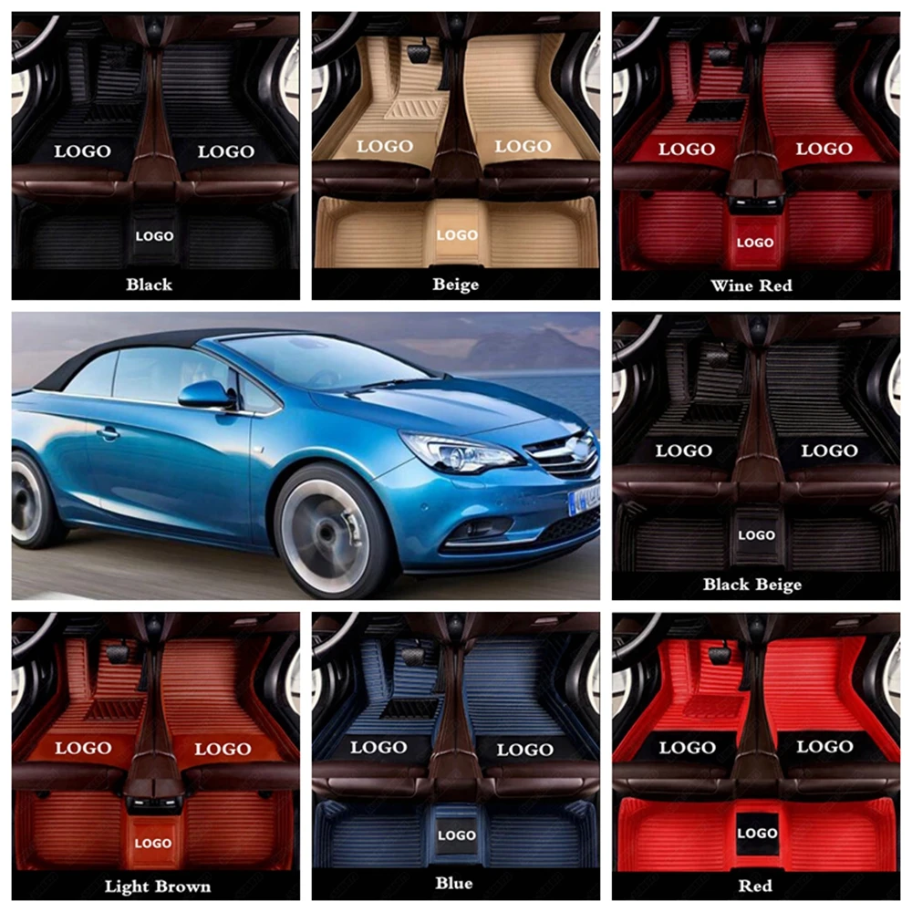 

Car Foot Mats Floor Mat for Opel Cascada H J G Mokka Corsa Adam Ampera Non-slip All Weather Custom Leather Auto Carpet Cover Rug