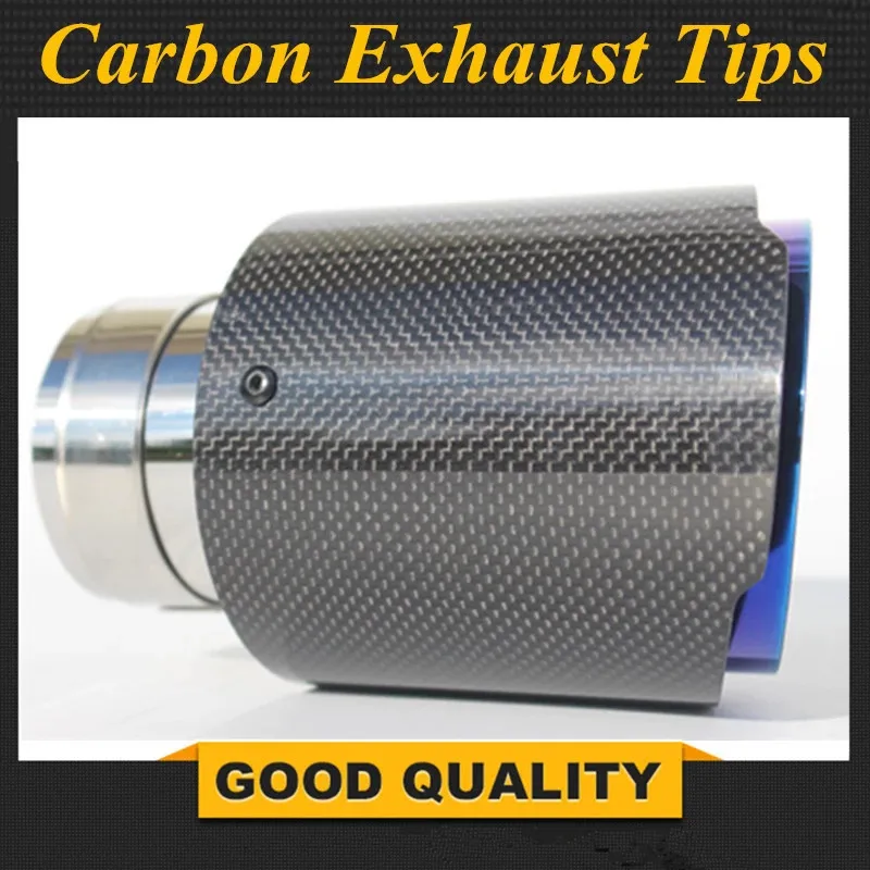 

1 шт.: Глянцевый выхлопной наконечник из углеродного волокна, синий наконечник из нержавеющей стали, универсальные наконечники глушителя, выхлопная труба