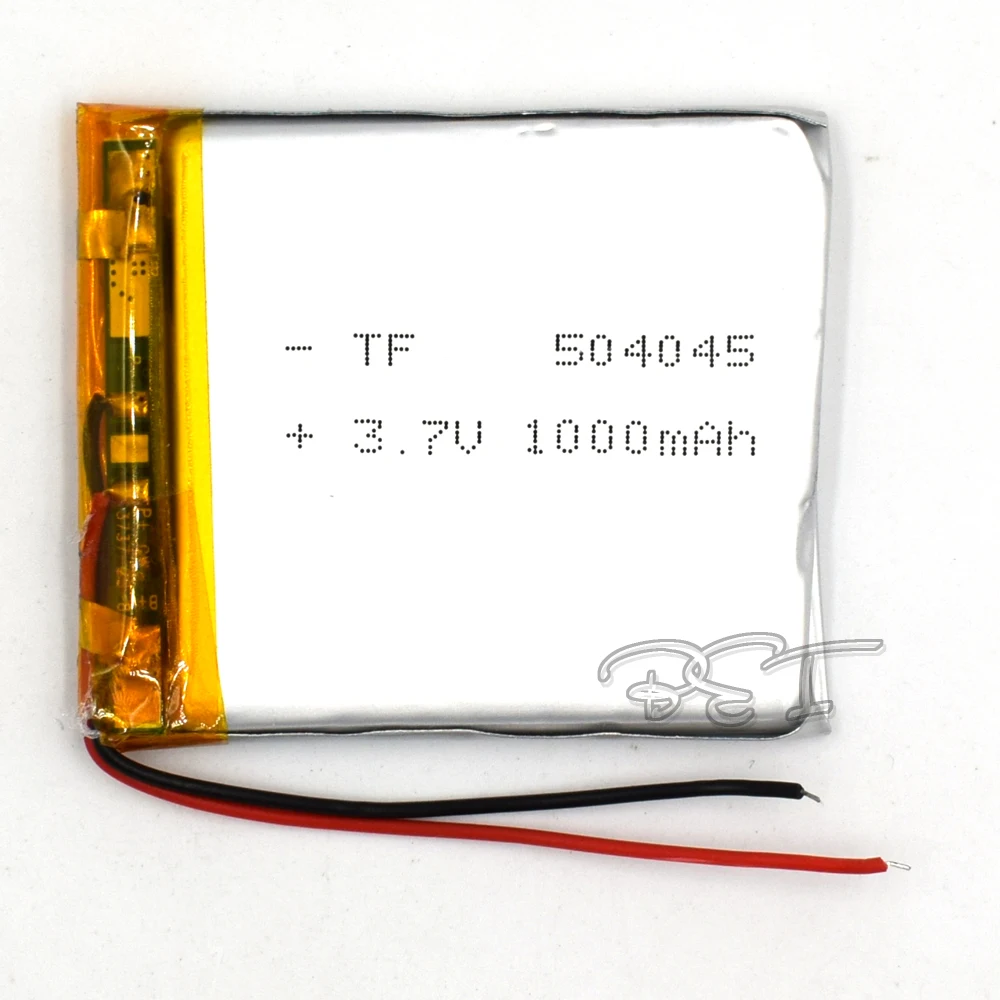 Bateria de polímero de lítio 504045   Li-Po recarregável da célula Liion de 3.7V 1000mah para o navegador do produto de DVD PAD PDA MP5 GPS Digital