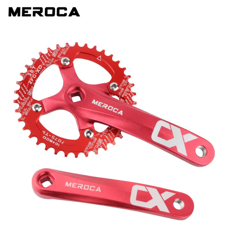 MEROCA Mountain Bike Sprocket Wheel 104BCD Square Hole Crank 8/9/10/11 Speed Positive and Negative Gear Modified Single Disc