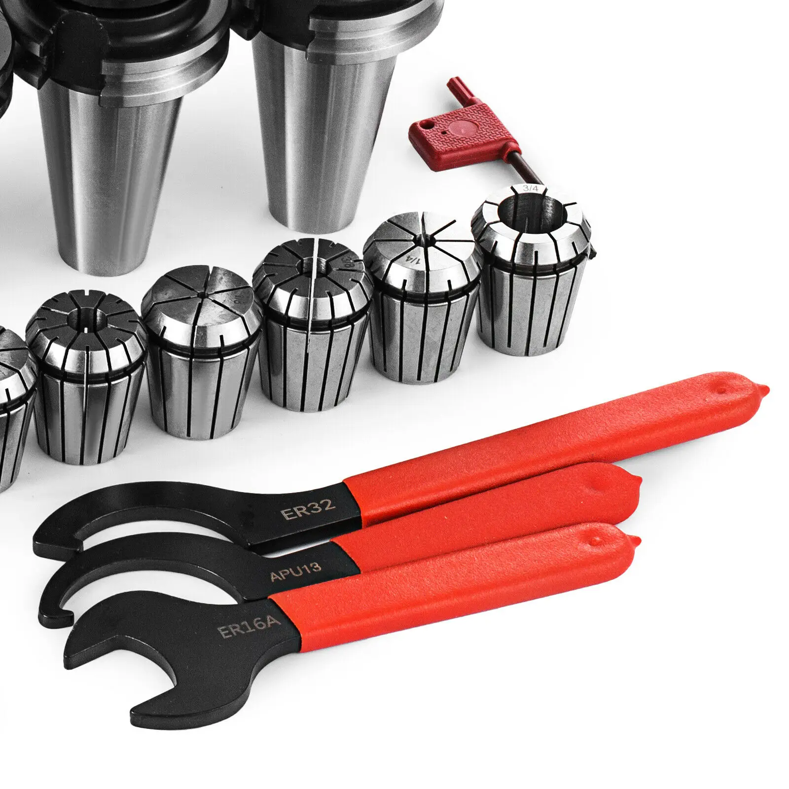 35 Chiếc Mèo 40 Dụng Cụ Đồ Nghề Bộ Dụng Cụ Cờ Lê Collet Chuck Morse Côn Cho CNC Xay Haas Fadal Cối Xay-ER ER 32/16 Mùa Xuân Collets Bộ