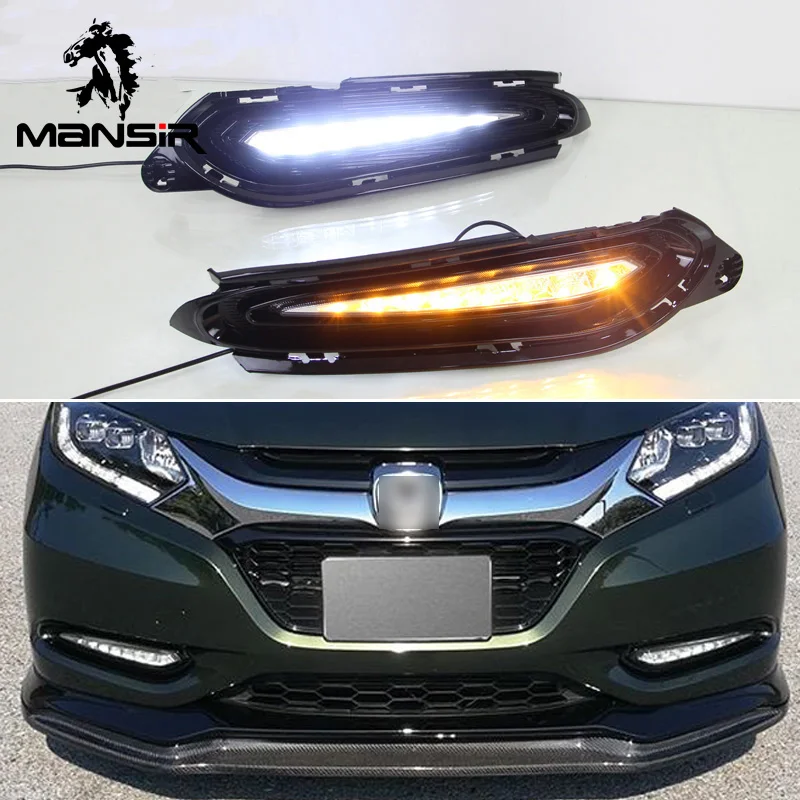 

LED Daytime Running Light For Honda HRV HR-V 2015 2016 2017 2018 Turn Signal Car Accessories Headlight DRL Fog Lamp Daylights