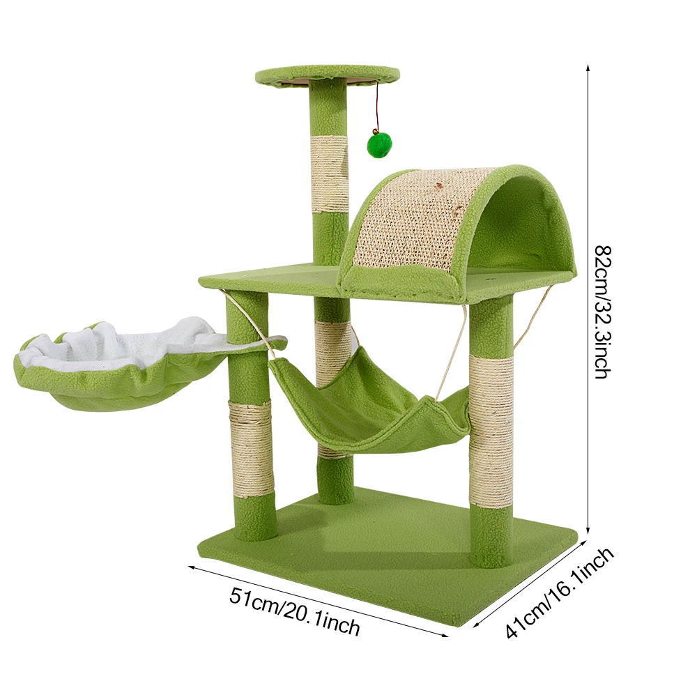 

Three Colors M46 32" Stable Cute Sisal Cat Climb Holder Cat Tower Cat Cimbing Frame US Warehouse