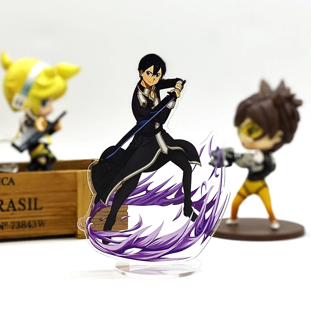 Sword Art Online Alicization Kirito battle HF acrylic stand figure model plate holder cake topper anime