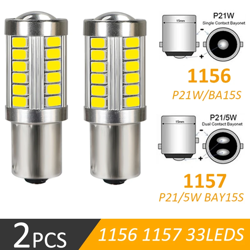 

1156 1157 P21/5W BAY15D 33SMD 5630 5730 LEDs Super Bright brake lights fog lamp 21/5w Auto Daytime Running light Stop Bulbs 12V