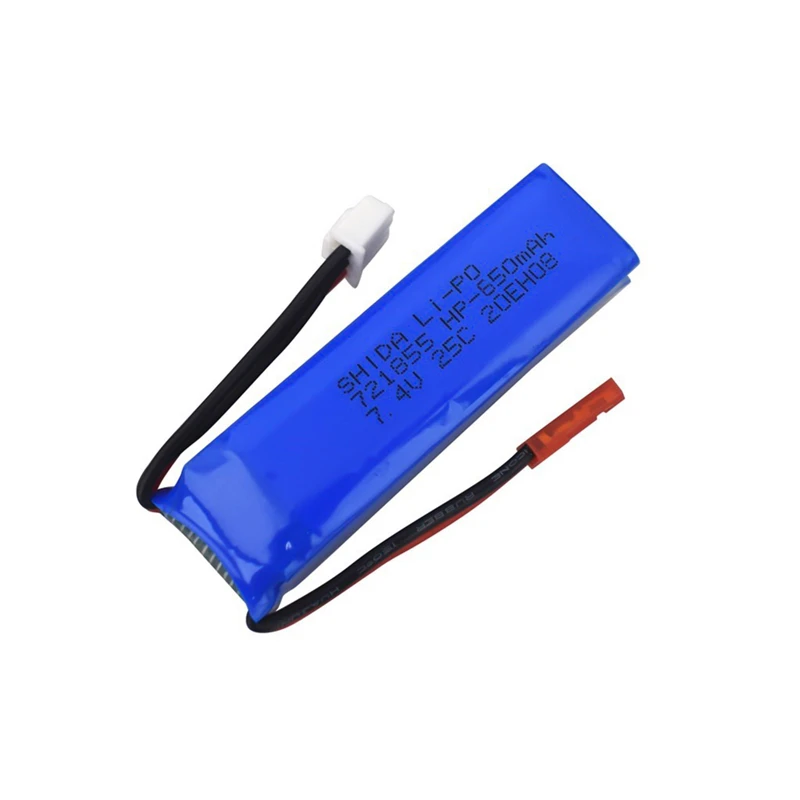 2PCS/4PCS 7,4 V 650mAh Lipo Batterie für WLtoys A202 A212 A222 A232 A242 A252 4WD RC Auto 7,4 V 721855 2S für RC auto ersatzteile